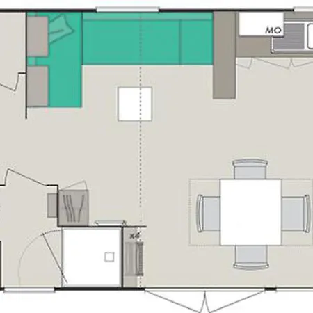 Kemping Mobil-home 10 Pers, 4 Ch, Terrasse - - Api-1-52-568 *